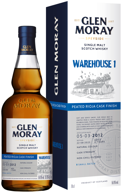 Glen Moray Warehouse 1 2012 Peated Cask Finish Single Malt Whisky